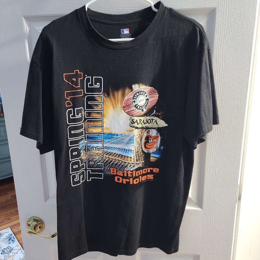Baltimore Oriole MLB Spring Training Tee Shirt 2014 Size L Black Official Merch